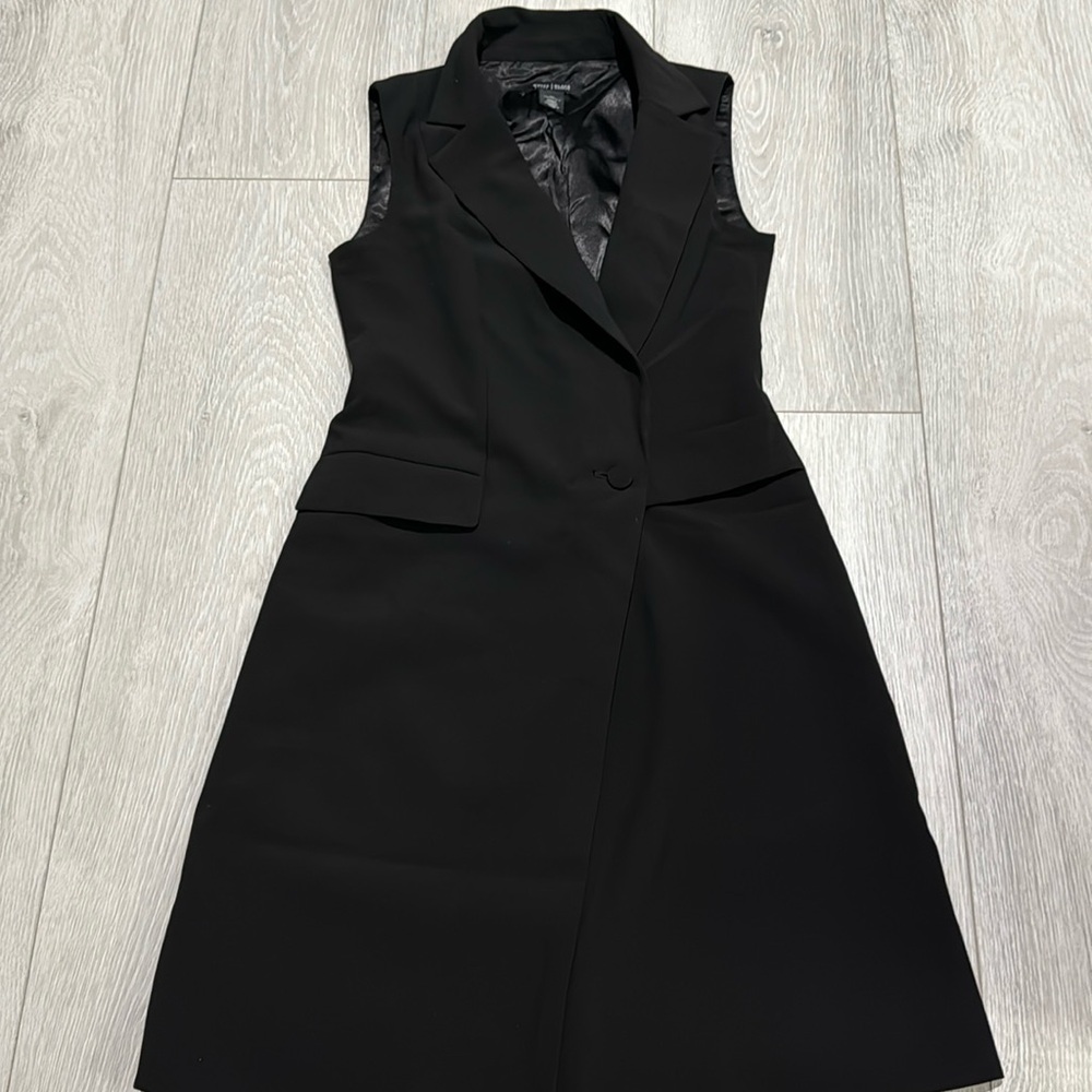 WHBM Black Sleeveless Vest Dress